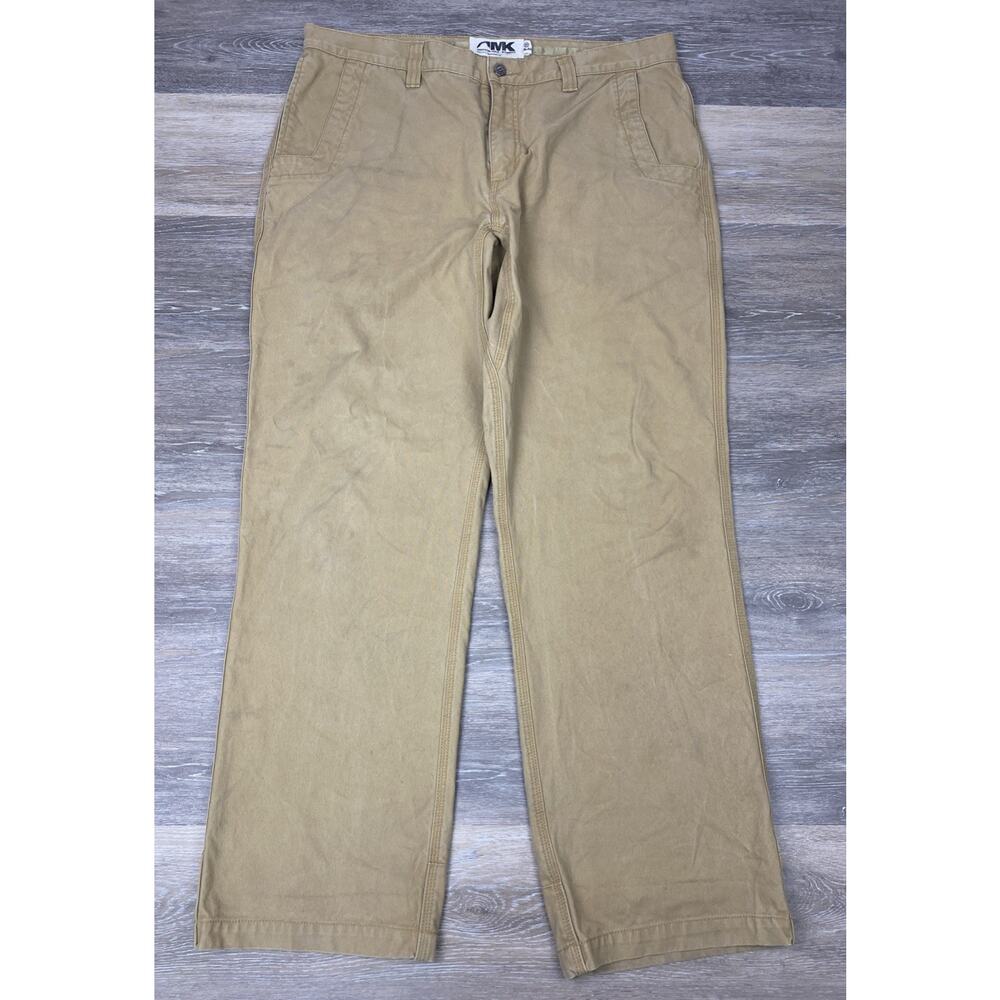 Mountain Khakis Men's Original Mountain Pant Size 38x32 Beige Canvas Work READ